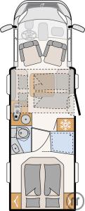 2-Reisemobil Dethleffs Trend T 7057 DBL