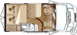 2-Reisemobil Hymer Free 600 m. Aufstd.