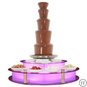 1-Schokoladenbrunnen mit LED Leuchtdisplay (inkl. Reinigung)