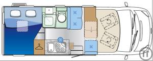 5-Wohnmobil 4 Personen, Auto-Roller