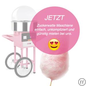 Zuckerwattemaschiene mit Wagen für jedes Fest